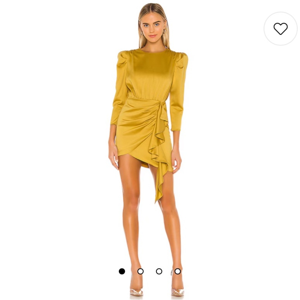 NBD-Pandora Dress in Mustard Yellow